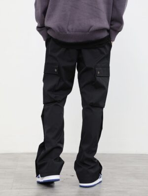 Buckle Flare Cargo Pants