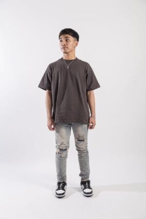 Washed Blue Patch Jeans