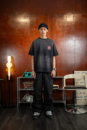 Parachute Cargo Pants(Black)